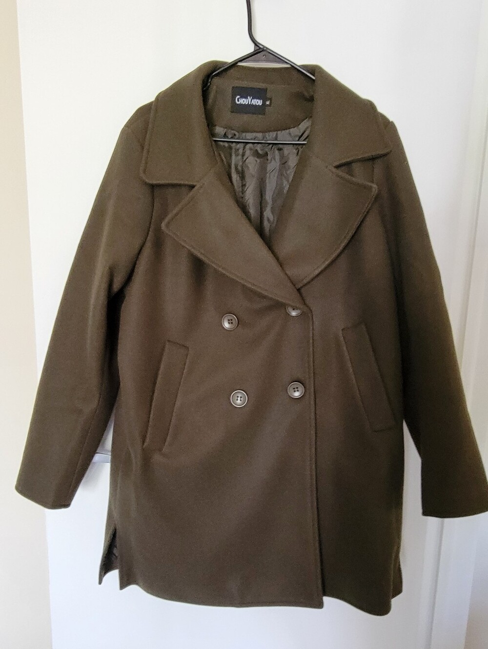 GioVero Women's Olive Coat